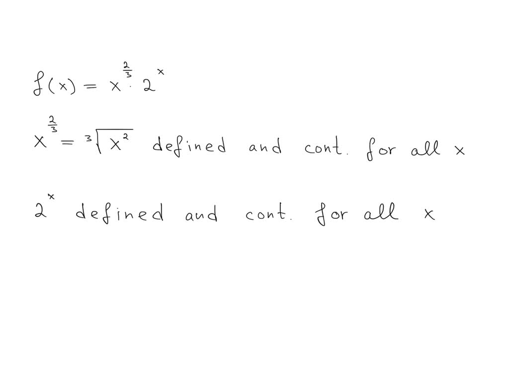 SOLVED: Determine the domain of the function and prove that it is ...