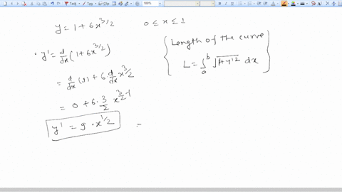 find-the-exact-length-of-the-curve-y-1-6x32-0-x-1-84536