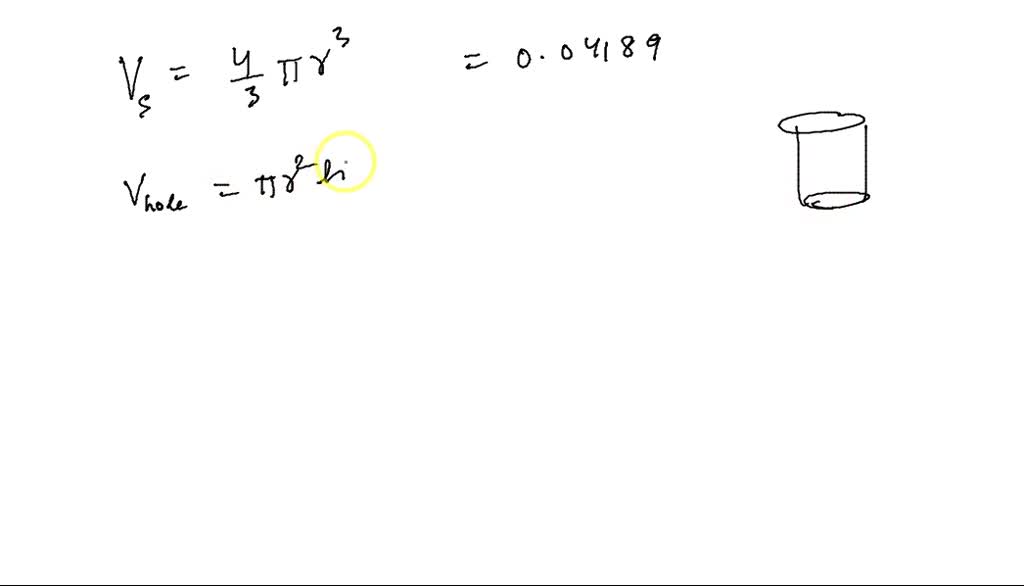 Solved: A Hole Of Radius 3r Is Bored Through The Middle Of A Cylinder 