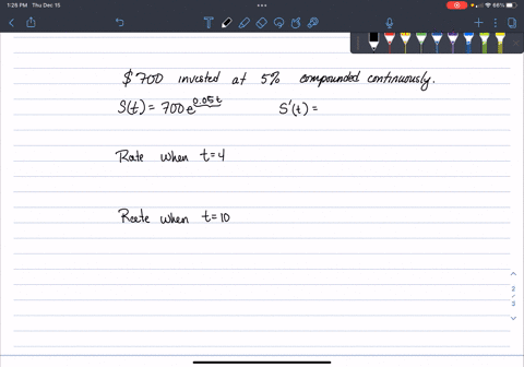 the-future-value-that-accrues-when-700-is-invested-at-5-compounded-continuously-is-st-700e0-5-where-t-is-the-number-of-years-round-your-answers-to-the-nearest-cent-a-at-what-rate-is-the-mone-49932