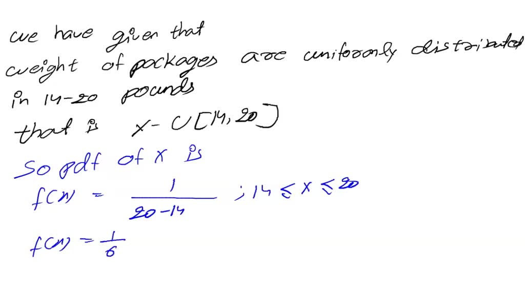 SOLVED: A delivery company divides their packages into weight classes ...