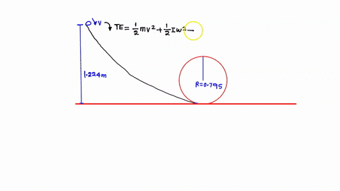 a-solid-04750-kg-ball-rolls-without-slipping-down-a-track-toward-a-vertical-loop-of-radius-r-07950-m-what-minimum-translational-speed-umin-must-the-ball-have-when-it-is-a-height-h-1224-m-abo-80223