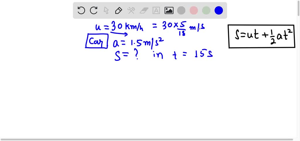 SOLVED A car initially traveling at 30.0 km hr accelerates at