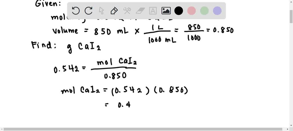 SOLVED: You need to make a 0.542 M solution of Calcium Iodide. What ...