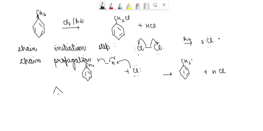 SOLVED The following is the reaction of substitution of hydrogen from