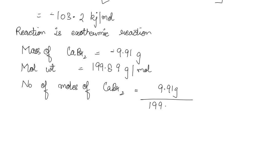 SOLVED The salt calcium bromide dissolves in water according to the reaction CaBr(s) â†’ Ca