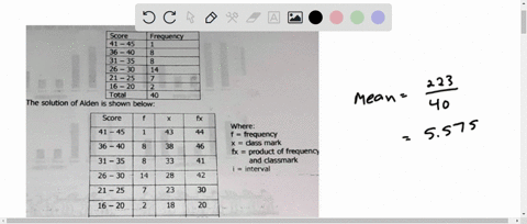 46-alden-is-a-grade-7-student-who-is-tasked-to-show-his-solution-to-the-problemgiven-the-scores-of-the-students-in-mathematics-shown-below-calculate-its-mean-score-frequency41-45-136-40-831-87512