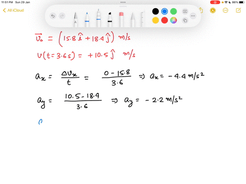 the-acceleration-of-a-particle-is-a-constant-at-t-0-the-velocity-of-the-particle-is-158i-184j-msat-36-s-the-velocity-is-105j-ms-use-the-following-as-necessary-t-do-not-include-units-in-your-42167