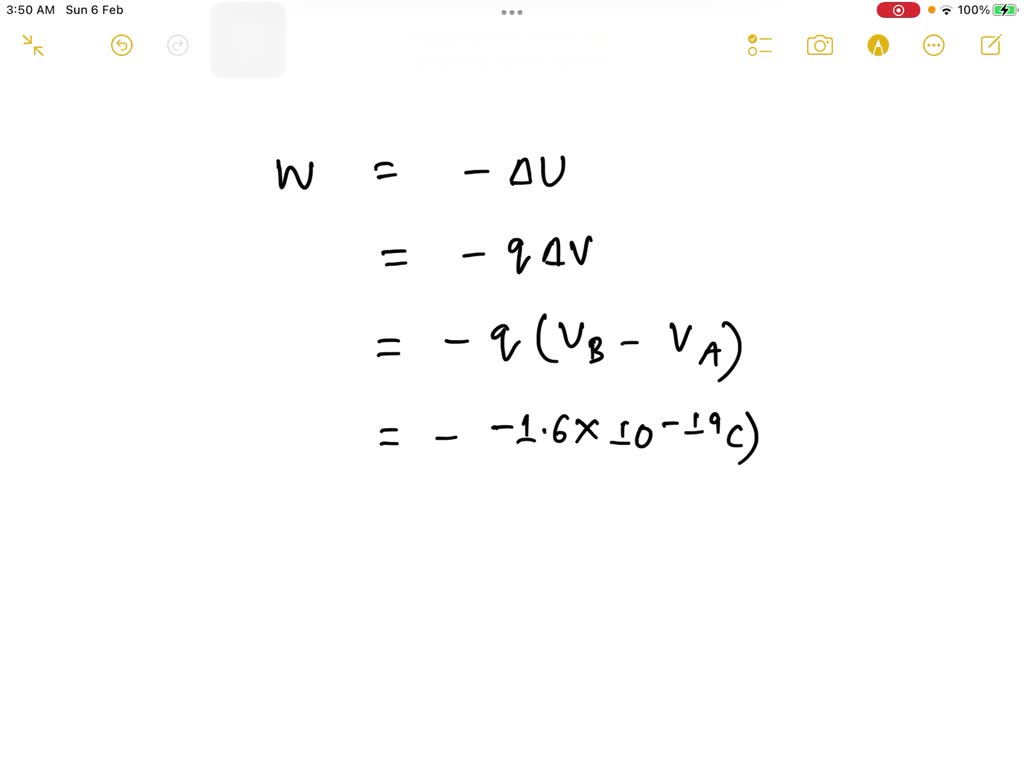 Formula For Work Done By Electric Field