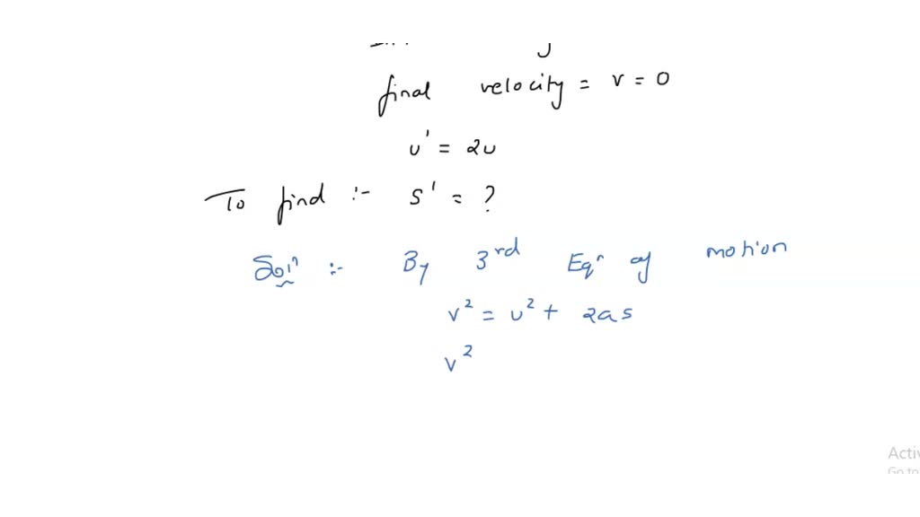 SOLVED The same retarding force is applied to stop a train. The train