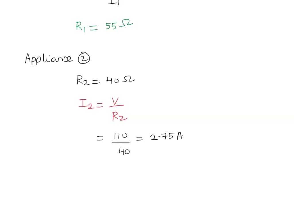 SOLVED: a A 110 volt house circuit is limited to 15 amperes by the fuse