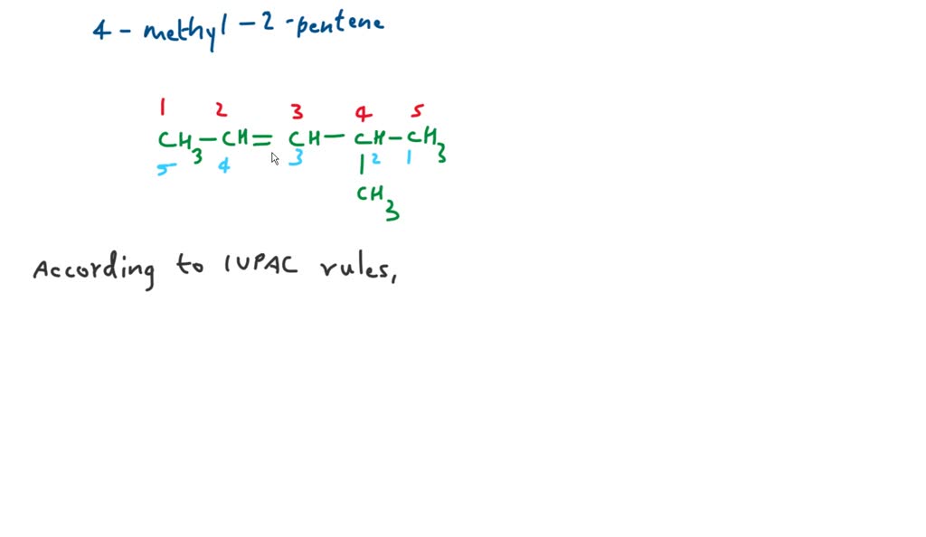 4 methyl 2 pentene condensed structural formula