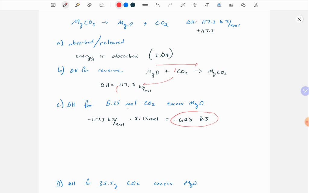 SOLVED: Consider The Following Balanced Thermochemical Equation For The ...