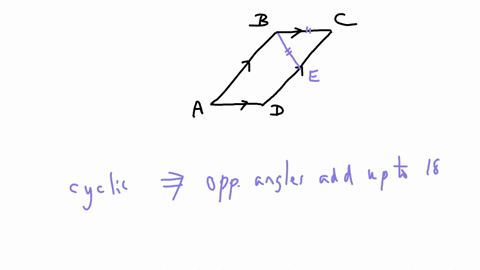 question-2-a-a-b-c-d-is-a-parallelogram-e-is-the-point-on-c-d-such-that-b-eb-c-i-draw-a-diagram-to-show-the-information-given-ii-prove-that-a-b-e-d-is-a-cyclic-quadrilateral