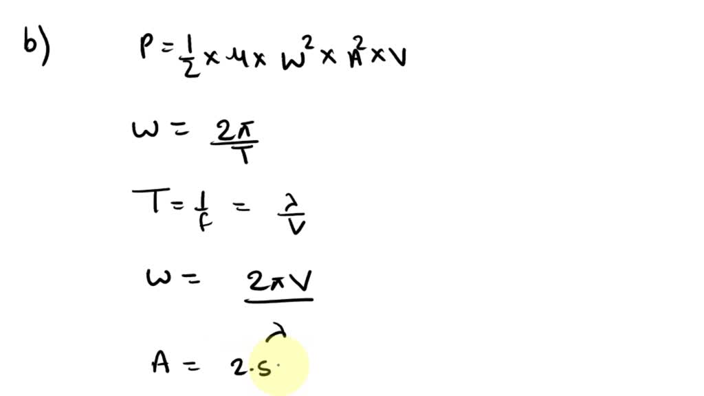 SOLVED (a) Determine the speed of transverse waves on a string under a