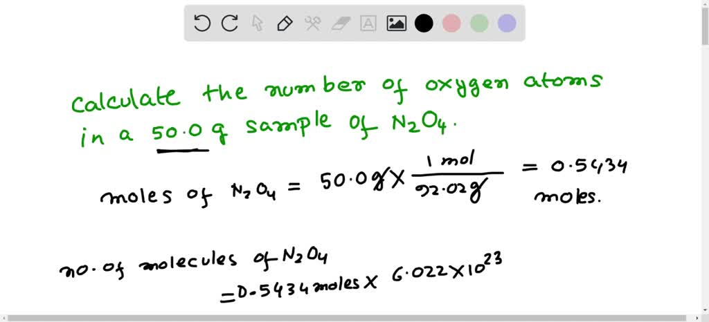 SOLVED: Calculate the number of oxygen atoms in a 50.0 g sample of ...