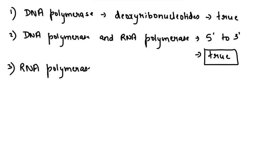 SOLVED estion 11 What comparison between DNA and RNA polymerase is NOT