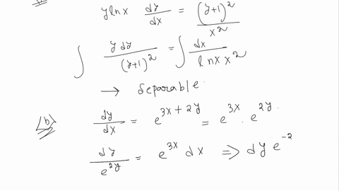 point-which-of-the-following-are-separable-differential-equations-a-ylnx-dx-dy-4-b-e3x2y-c-1-sinxy-d-xy-exlyidx-yixidy-f-dy-dx-vxy-51976