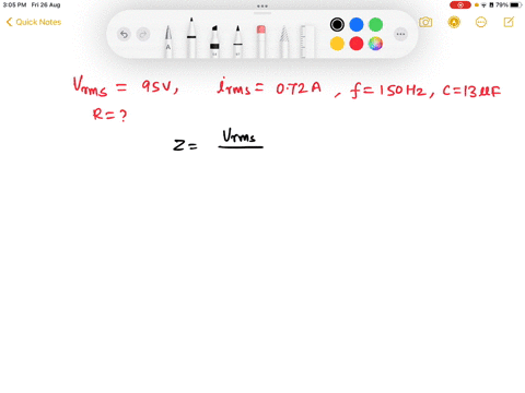 5-the-rms-current-in-an-rc-circuit-is-072-a-the-capacitor-in-this-circuit-has-a-capacitance-of-13-f-andthe-ac-generator-has-a-frequency-of-150-hz-and-an-rms-voltage-of-95-v-what-is-the-resis-66265