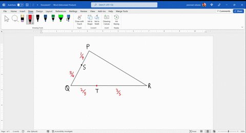 in-the-triangle-pqr-the-point-s-divides-the-line-pq-in-the-ratio-13-and-t-divides-the-line-rq-in-the-ratio-32-pr-a-and-pq-b-express-the-following-in-terms-of-a-and-b-ps-sr-and-tq-73515