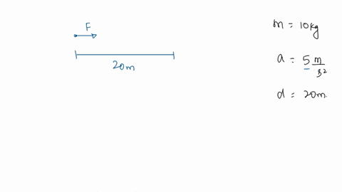 a-10-kg-object-experiences-a-horizontal-force-which-causes-it-to-accelerate-at-5ms2-moving-it-a-distance-of-20mhorizontallyhow-much-work-is-done-by-the-force