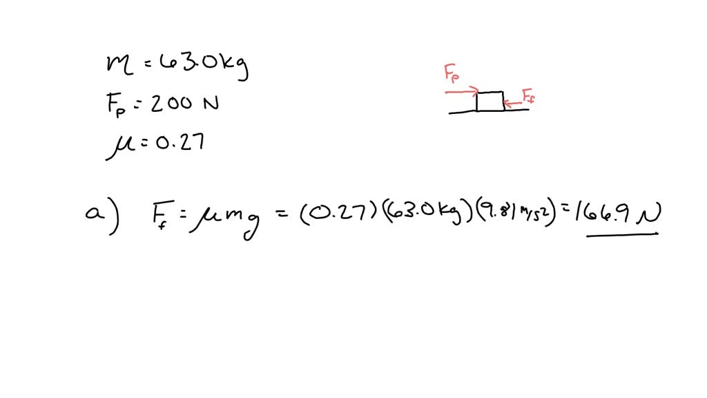 SOLVED: Texts: A person pushes horizontally with a force of 200 N on a ...