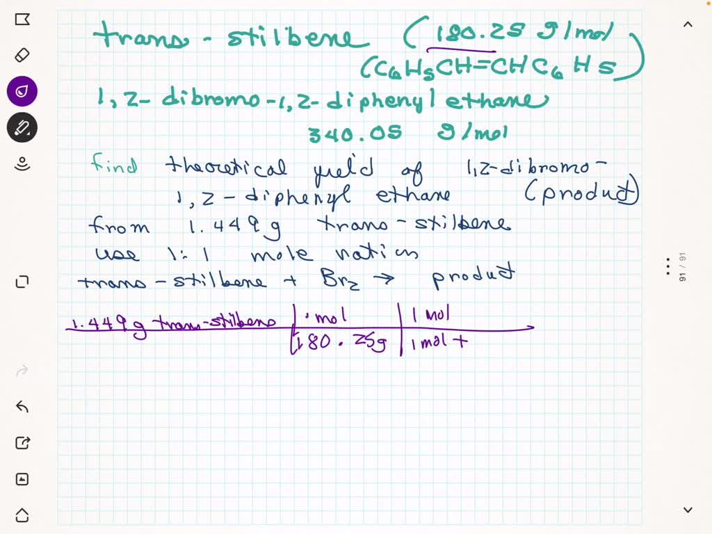 SOLVED Calculate the theoretical yield of the product from the amount