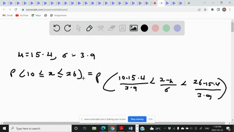 assume-that-x-has-a-normal-distribution-with-the-specified-mean-and-standard-deviation-find-the-indicated-probability-round-your-answer-to-four-decimal-places-154-39-p10-x-26-91773