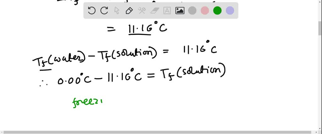 SOLVED: Determine both the freezing point and boiling point of a 1.50 m ...