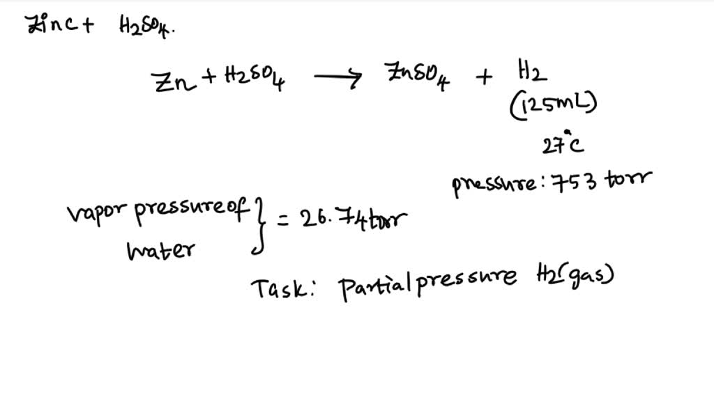 SOLVED: Zinc Reacts With Aqueous Sulfuric Acid To Form Hydrogen Gas: Zn ...