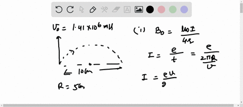 an-electron-at-point-a-has-a-speed-vo-of-141x-106-ms-find-a-the-magnitude-and-direction-of-the-magnetic-field-that-will-cause-the-electron-to-follow-the-semicircular-path-from-a-to-b-and-b-t-17057