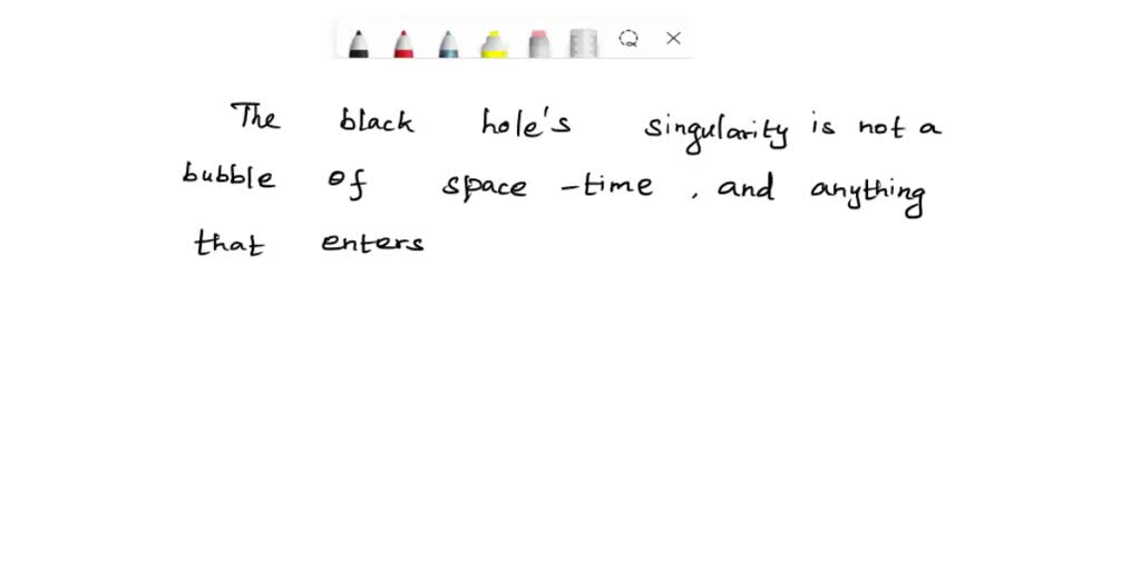 SOLVED A black hole has a selfcontained bubble of spacetime. Anything