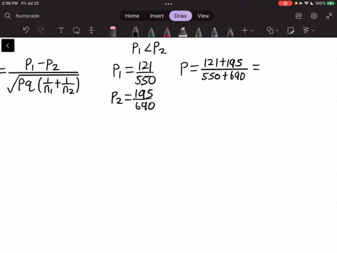 find-the-standardized-test-statistic-z-to-test-the-claim-that-p1-p2-assume-the-samples-are-random-and-independent-sample-statistics-n1-550-x1-121-and-n2-690-x2-195-possible-answers-1116-2132-79324
