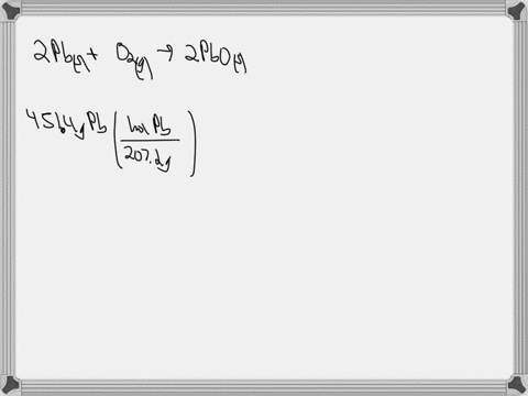 2pbso2g2pbos-an-excess-of-oxygen-reacts-with-4514-g-of-lead-forming-3407-g-of-leadii-oxide-calculate-the-percent-yield-of-the-reaction-47395