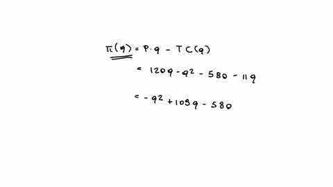 assume-that-a-monopolist-faces-a-demand-curve-for-its-product-given-by-p1201q-further-assume-that-the-firms-cost-function-is-tc58011q-what-is-the-profit-for-the-firm-at-the-optimal-quantity-and-price