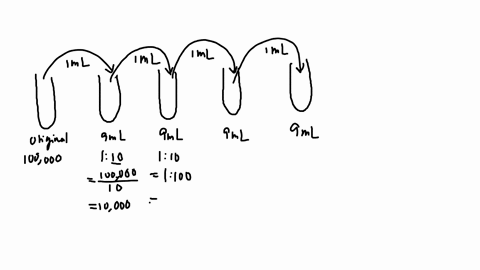 match-the-correct-concentration-of-cells-to-the-image-to-complete-the-serial-dilution-scheme-shown-here-110-dilution-10000-cellslml-110000-dilution-10-cellsml-1100000-dilution-celllml-110000-24605