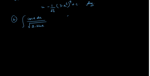 use-the-substitution-method-to-find-each-of-the-following-your-answer-should-clearly-show-how-you-have-set-up-the-u-substitution-and-use-correct-notation-throughout-a-3-pts-cusa-b-3-pts-osin-00018