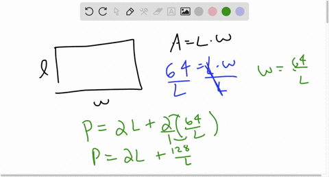 find a formula for the described function.a rectangle... find a formula for the described function a rectangle has area 36 m2 ...