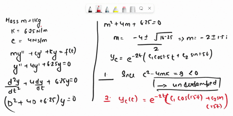 for-problems-1-2-3-4-consider-a-mass-of-1-kg-which-is-attached-to-a-spring-with-a-spring-constant-of-625-newtonsmeter-the-spring-is-stretched-5-meter-from-equilibrium-in-what-we-assume-to-be-31717