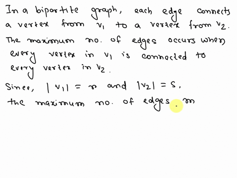 let-g-v-g-eg-be-a-simple-bipartite-graph-with-bipartition-v-g-v1-v2-let-n-v-g-r-v1-s-v2-and-m-eg-show-that-a-m-rs-b-deduce-that-m-n24-and-describe-the-graphs-where-this-holds-at-equality-95303