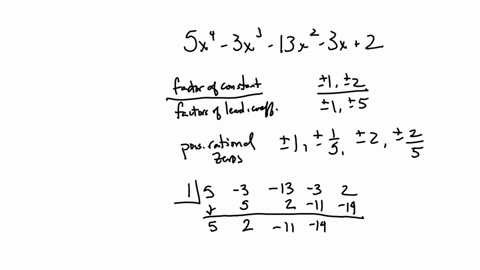 the-function-below-has-at-least-one-rational-zero-use-this-fact-to-find-all-zeros-of-the-function-hx-5x4-3x3-13x2-3x-2-if-there-is-more-than-one-zero-separate-them-with-commas-write-exact-va-76505