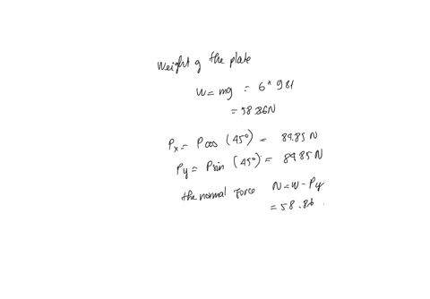 675-the-uniform-square-steel-plate-has-a-mass-of-6-kg-and-is-resting-on-a-smooth-horizontal-surface-in-the-x-y-planeif-a-horizontal-force-p120-n-is-applied-to-one-corner-in-the-direction-sho-28397