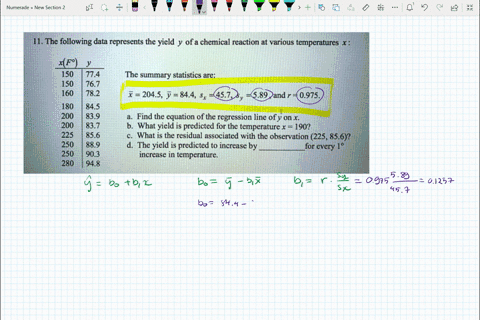 11-the-following-data-represents-the-yield-y-ofa-chemical-reaction-at-various-temperatures-x-xfo-150-774-150-767-160-782-180-845-200-200-837-225-856-250-889-250-903-280-948-the-summary-stati-68797