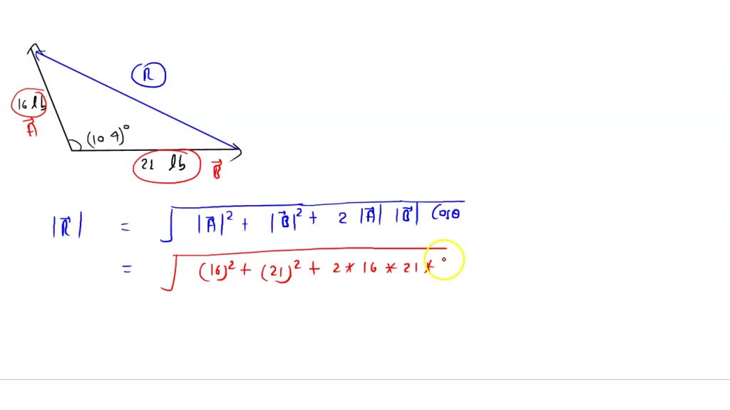 SOLVED: Use the parallelogram rule to find the magnitude of the ...