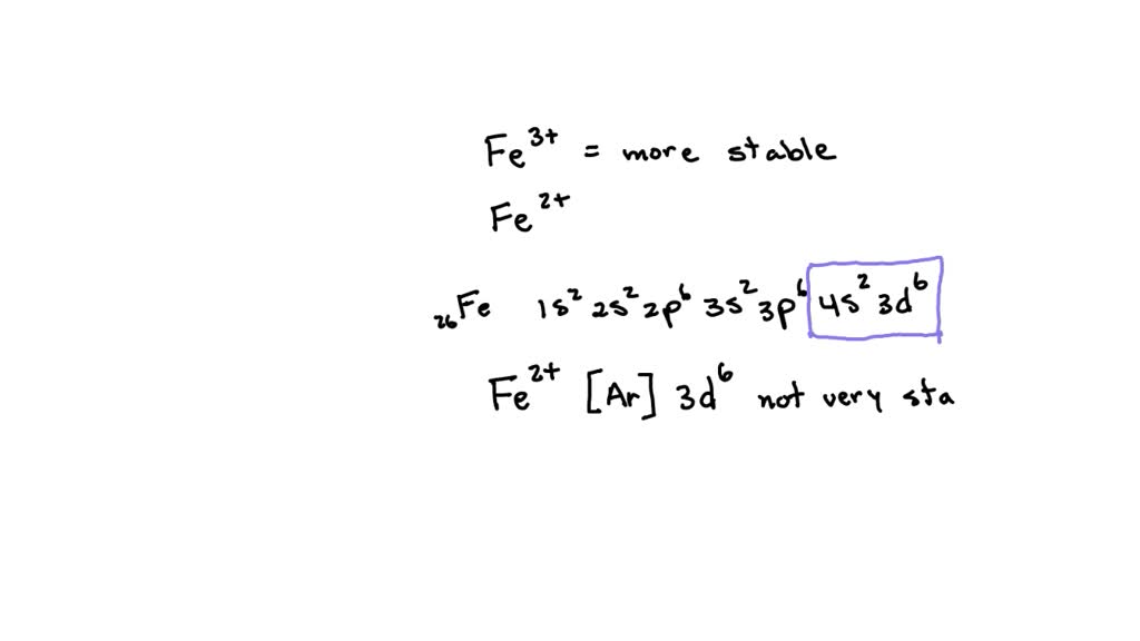 solved-fe3-is-the-most-stable-cation-of-iron-using-electron