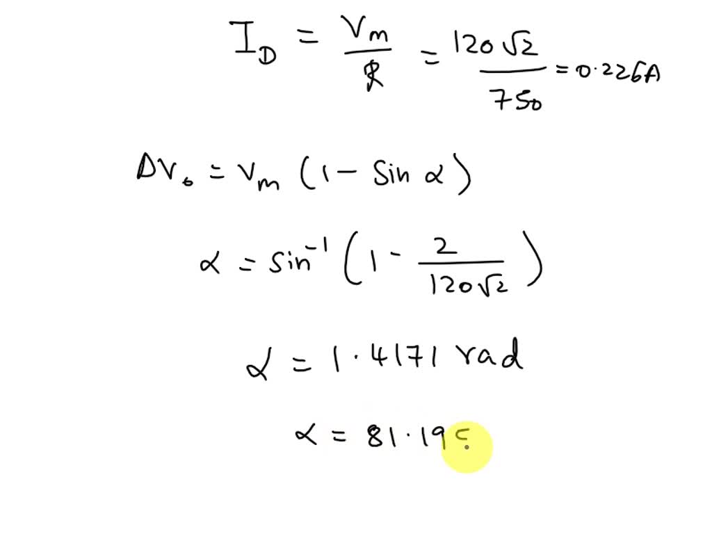 A halfwave rectifier has a 120 Vrms,60 Hz ac source. The load is 750