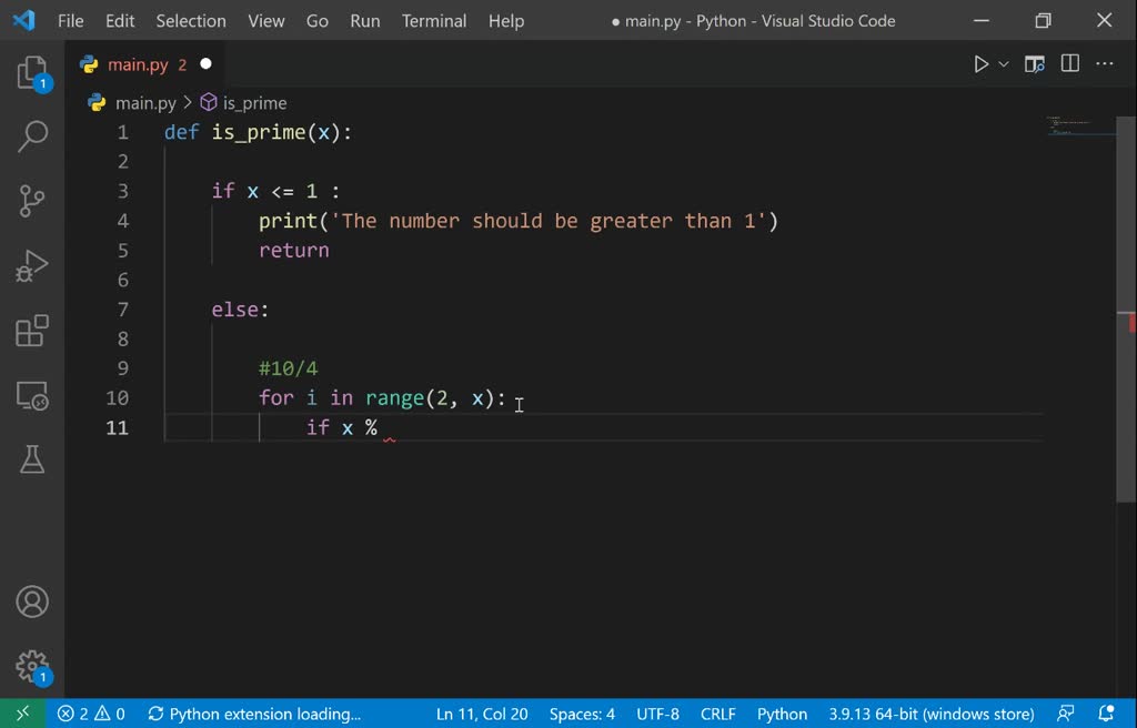 solved-define-a-function-isprime-that-receives-an-integer-argument-and