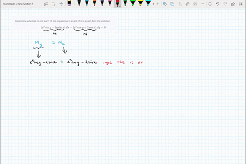 determine-whether-or-not-each-of-the-equations-is-exact-if-it-is-exact-find-the-solution-leftex-sin-02421