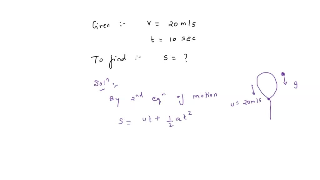 A Stone Is Released From A Balloon That Is Descending