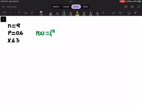 a-binomial-probability-experiment-is-conducted-with-the-given-parameters-compute-the-probability-of-x-successes-in-the-n-independent-trials-of-the-experiment-n9-p06-x-or-equal-to-3-57489
